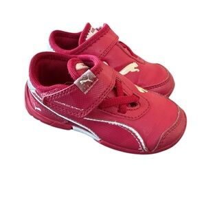 Puma Future Cat Super LT Toddler Shoes Size 5 Red Low Top Sneakers